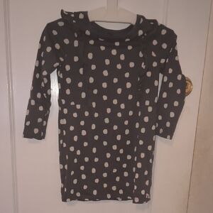 Tea Collection | Polka Dot Long Sleeve Tee - Black and White